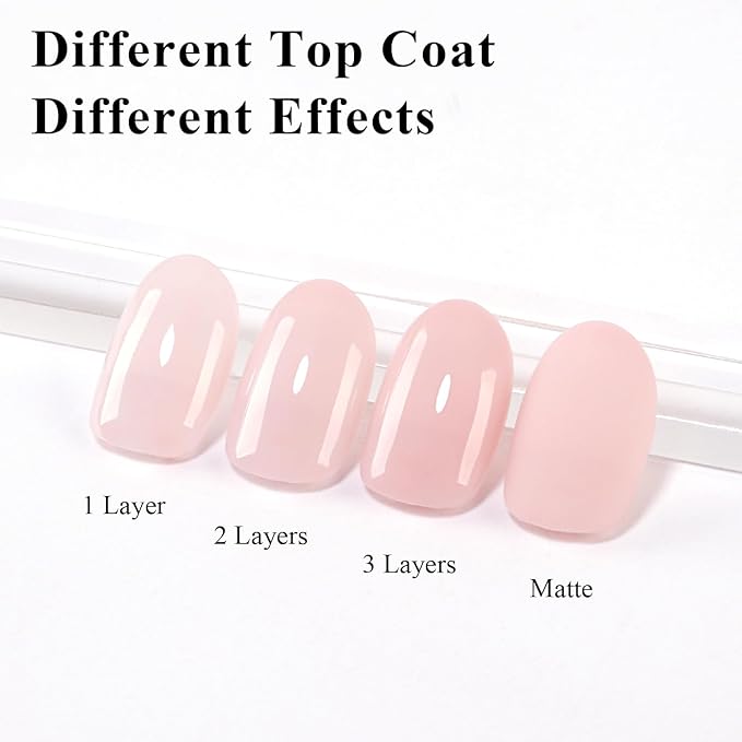 Imtiti Jelly Gel Nail Polish - Nude Sheer Spring Summer Translucent Gel Polish Nail Art Manicure Salon DIY Design Kit 10ML