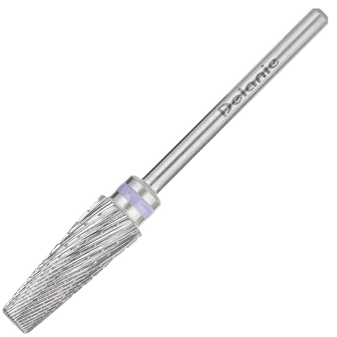 Delanie Professional 5-in-1 Carbide Nail Drill Bit for Professional Nail Tech, 3/32", XXC+M+XXF