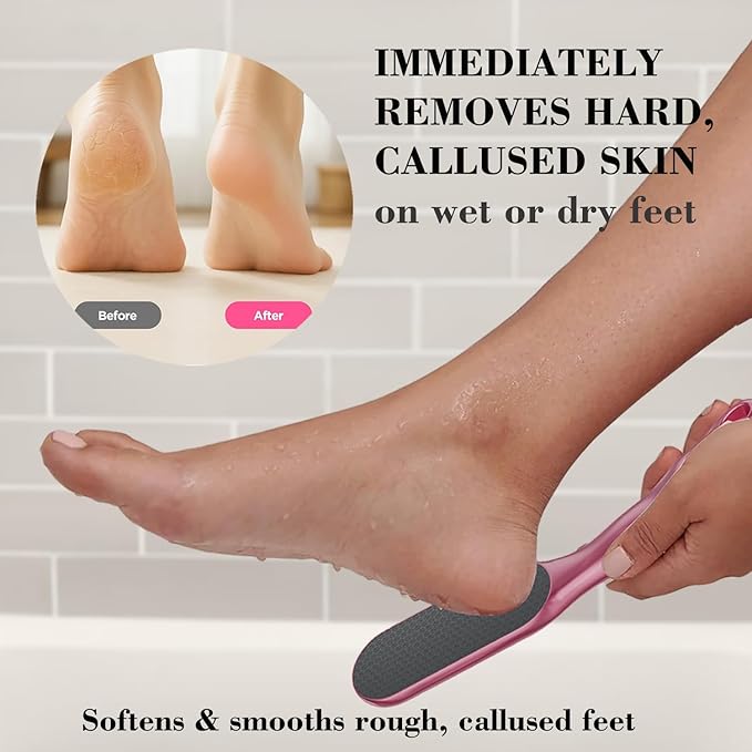 Nano Glass Foot File, Hard Skin Callus Remover with 1PCS Feet Cream, 2Pairs Moisturizing Heel Socks, Professional Foot Care Kit Keep Your Feet Smooth, Blue