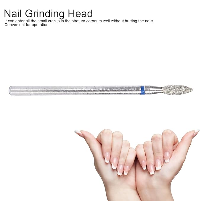 50Pcs Nail Drill Bits Nail Polishing Grind Head, Replacement Accessory Manicure Tool, Nail Drill Bits for Acrylic Gel Nails Cuticle Clean Pedicure(M-2.7mm)