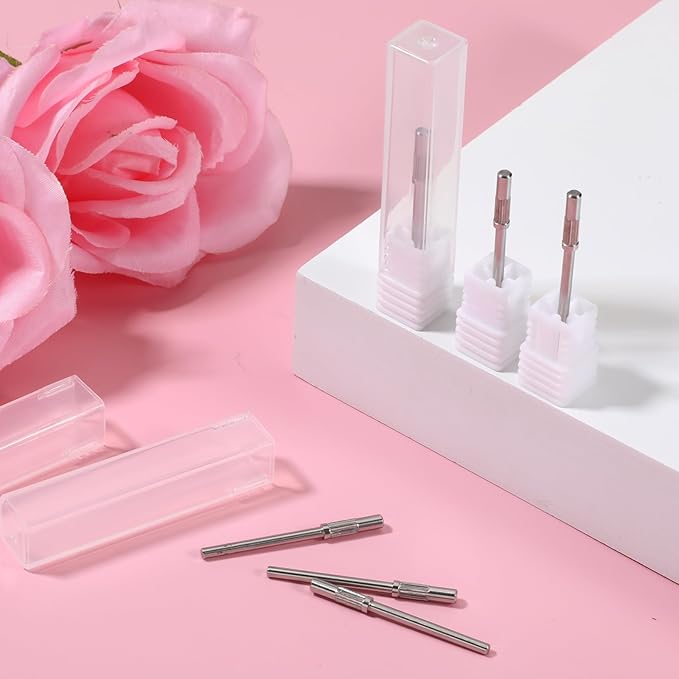6 Pcs Mandrel Bits for Small Sanding Bands, 3.1 MM Mini Shank Nail Drills Bits for Electric Drill File Machine Mini Mandrel Nail Drill Bit, Manicure Accessory Acrylic Nails Manicure Pedicure