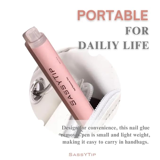 Nail Glue Remover Pen for Press On Nails, Portable Fast-Acting Jojoba Oil Formula, Acetone-Free, At-Home & Travel Care 2ml/0.11fl. oz. (1 Pcs Nail Glue Remover Pen)