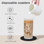 Disposable Paper Bar Coasters 400 Pcs Black 4 Inch Coasters - Image 6