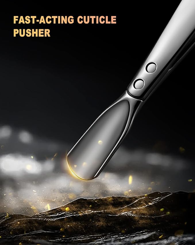 BEZOX Slim Cuticle Clipper with Pusher – 5mm Jaw Stainless Steel Manicure Tools Mini Cuticle Trimmer