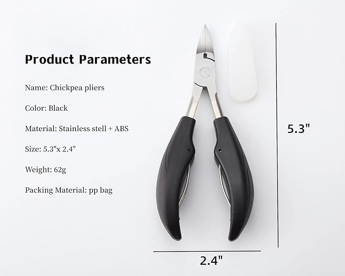 Podiatrist Toenail Clippers，Nail Clippers for Thick & Ingrown Toenails， Super Sharp Curved Blade Toenails Trimmer