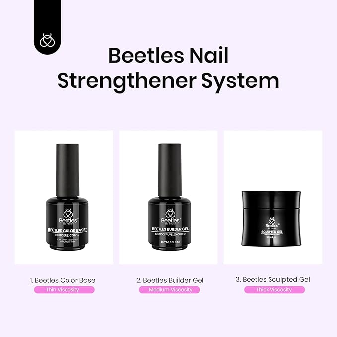 Beetles Builder Gel for Nails-Cover Nude Translucent 7 in 1 Nail Thickening Strengthening Building Apex for Beginner DIY Salon at Home,Natural Nude Builder Nail Gel, UV & LED Lamp Cured Needed
