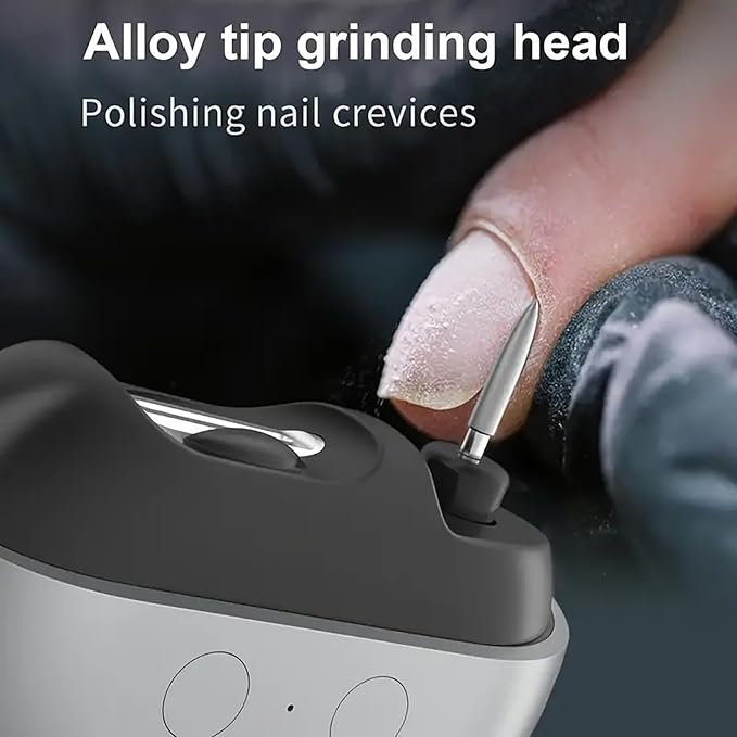 Nail Clipper - 2026 Smart Nail Clippers for Seniors, Electric Nail Clippers with LED Light, Painless Toenail Trimmer for Thick Nails, Arthritis, and Low Vision, Easy Trimming and Cleanup (Gray, 1 pc)
