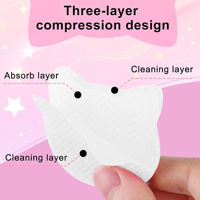 MEKK 400PCS Lint Free Nail Wipes for Nail Polish Remover,Cat Shape Eyelash Extension Glue Wipes,Super Absorbent Soft Non-Woven Acetone Gel Nails Wipes Dry Wipes for Nail Prep(White)