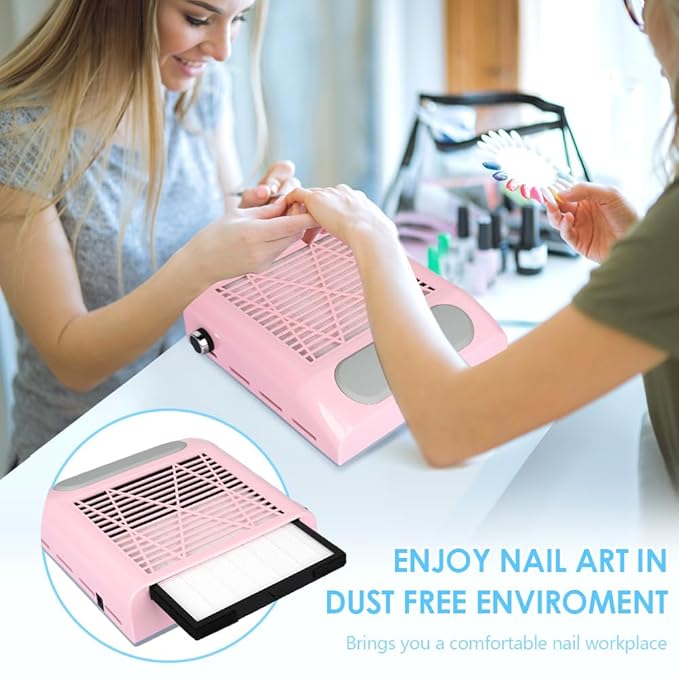2PCS Reusable Nail Dust Collector Filters Replacement for Nail Vacuum Collector Nail Tech Duster Filter for Nail Salon, Acrylic Nails, Toenail, 7.28x7.28inch