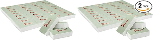 Maryton Mini Nail Buffer Blocks, Disposable Nail Shine Buffers Kit - Green Side for Buffing, White Side for Shinning, 36 Count (Pack of 2)