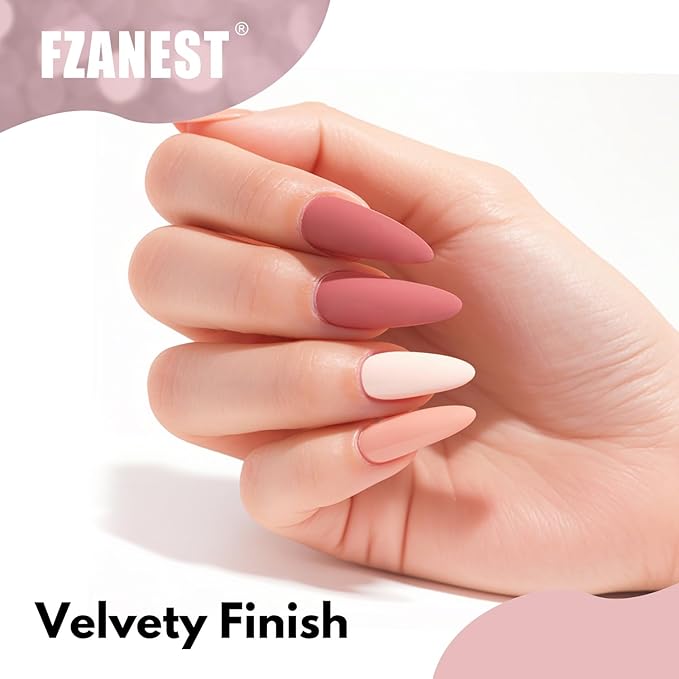 FZANEST Gel Top Coat Gel Nail Polish Matte Glossy Kit 15ml * 2PCS No Wipe Diamont Top Coat Chrome Proof Velvet Finish Good for Chrome Nail Powder Nail Art Design
