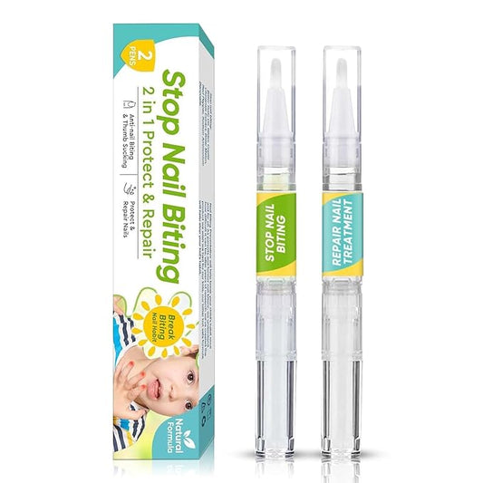 Nail Biting Prevention, 2 Pcs No Biting Treatment for Kids & Adults, Stop Nail Biting Safe