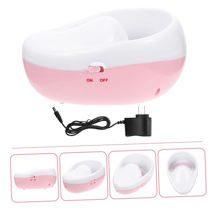 FRCOLOR Nail Art Gel Remover Soak Bowl for Manicure Care Electric Tool for Quick Nail Polish Removal Portable Design for Home Salon