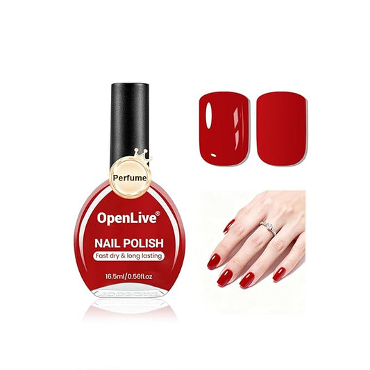 16.5ml Red Perfume Nail Polish Large Volume Quick Dry Nail Polish, Long Lasting Shine, Fingernail Toenail Nail Art DIY Home Travel Nail Art Gift