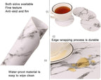 Set of 8 Marble Round Placemats and Coasters, Faux Leather Waterproof Table Mats - Image 2