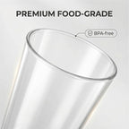 Clear Plastic Reusable Drinking Glasses set 6, 18oz Iced Tea Cups | BPA Free - Image 3