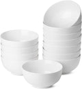 Brew To A Tea BTaT- White Soup Bowls Set of 12, 16 Ounces, Porcelain Dishes by BrewToATea