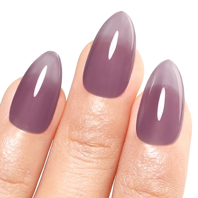 Imtiti Jelly Gel Polish: 15ML Sheer Grape Purple Jelly Gel Nail Polish - Translucent Spring/Summer Nail Art DIY Manicure