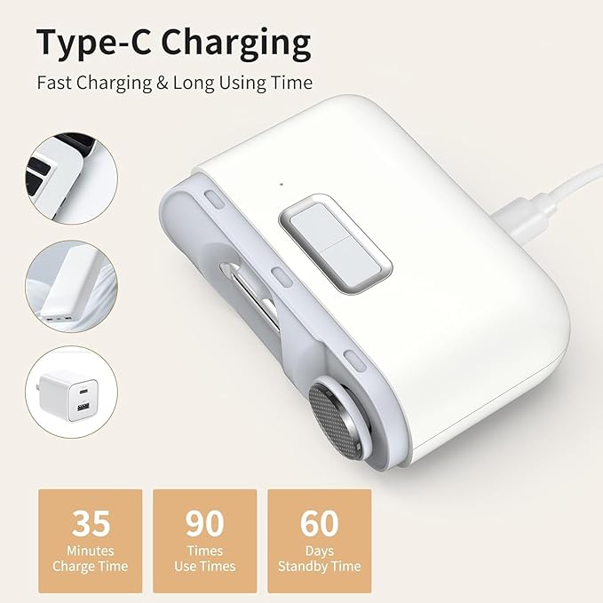 2025 Upgraded 3-in-1 Electric Nail Clipper & Polisher with LED Light, 2-Speed, Auto Shut-Off, Low Noise, USB Rechargeable, Safe for Baby & Seniors