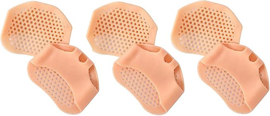 3 Pack Metatarsal Pads for Women and Men, Gel Toe Pads Cushions Forefoot Insoles, Ball of Foot Protect Mortons Neuroma Callus Foot Pain Relief Bunion Silicone Inserts (Brown, One Size fit All)