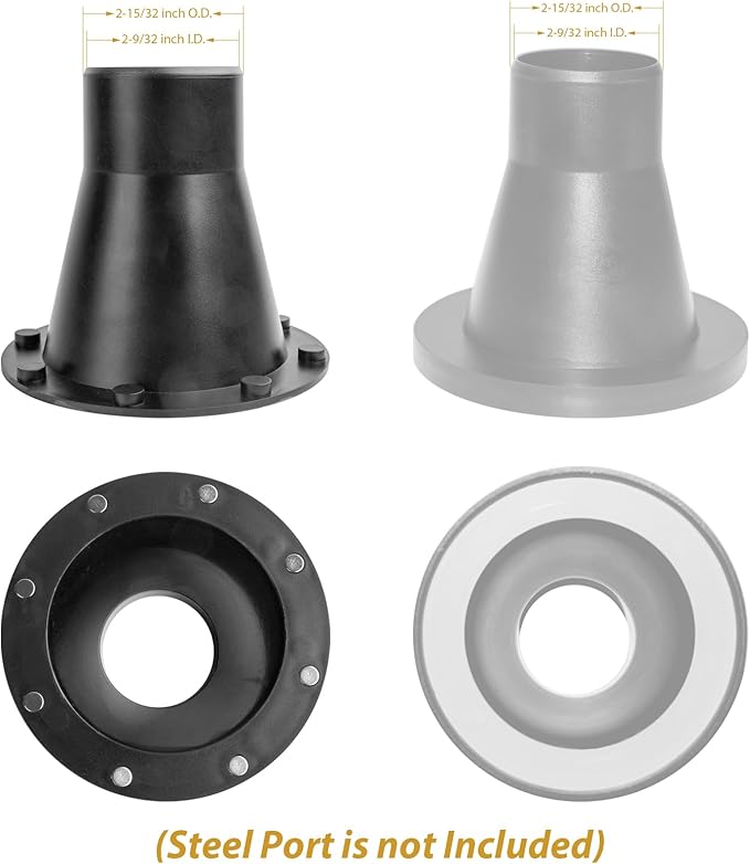 O'SKOOL 2-1/2" Dust Collection Magnetic Port, 2 Pack, for 4-inch Magnetic Dust Collection Coupler (Steel Port is not Included)