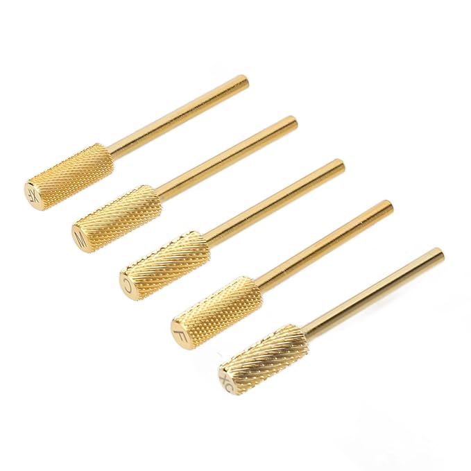 Nail Drill Bits Set, 5PCS Nail Drill Small Bits Sets Polishing Nail Tungsten Steel Drill Bits Manicure Pedicure Grinding Tool Electric Nail Polish Grinder Accessory