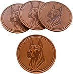 Dog Breed Leather Coasters – Premium Full Grain Table Protectors - Image 2