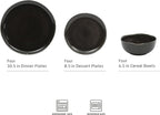 Gibson Elite Nardini 12 Piece Plates and Bowls Reactive Glaze Dishes Stoneware - Image 2