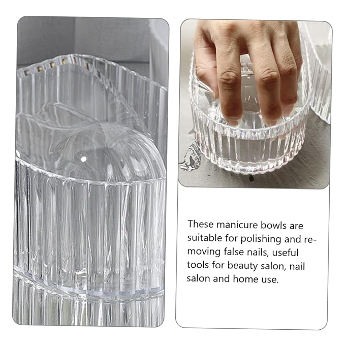Nail Soaking Bowl, Soak Off Gel Polish Dip Powder Remover Manicure Bowl, Nail Art Polish Remove Wash Soaker Tray Manicure Spa Tool