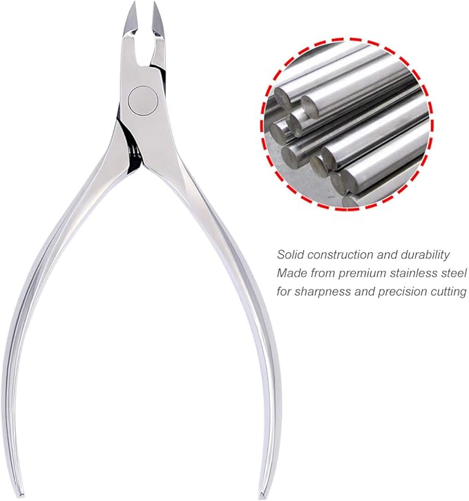 Nail Clippers, SZQHT Precision Toenail Clipper Tool for Thick or Ingrown Toenails Heavy Duty Stainless Steel Toe Nail Clippers Includes Safety Tip Cover