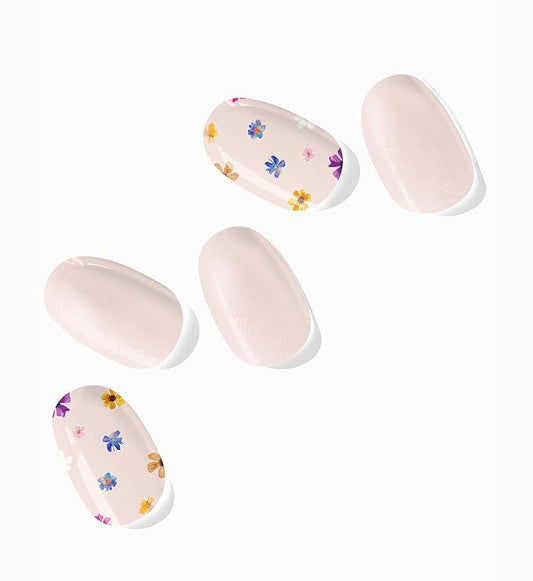NOVA, Female Founded, Semi Cured Gel Nail Strips (Wildflower) - The 10 Minute Manicure. Salon-Quality, Works w/Any Lamp, Easy to Apply - Incl. Nail File & Stick (Wildflower)