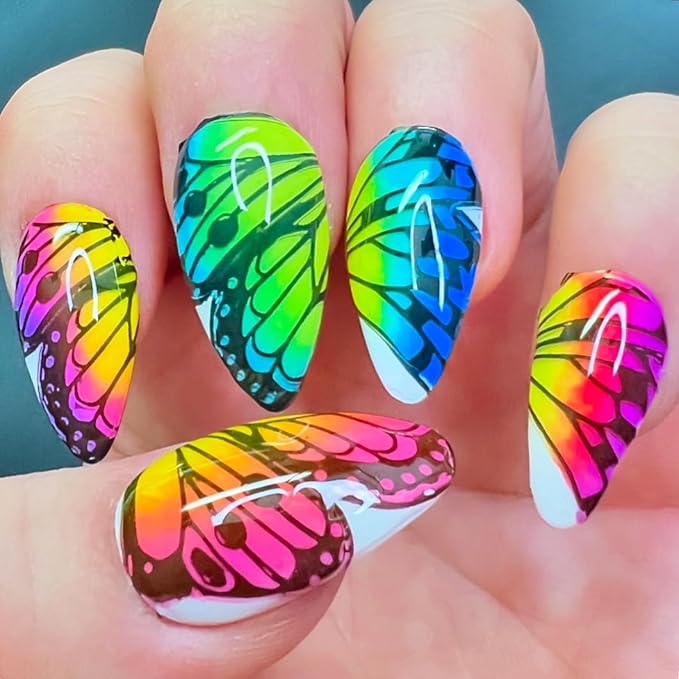 SheModern STICKY GREEN + LEMON + LIME Stamping Polishes For Nail Art Design Air-Dry Collection. More Transfer Time with Tacky Surface for Easy Adhere of Pigment, Glitter