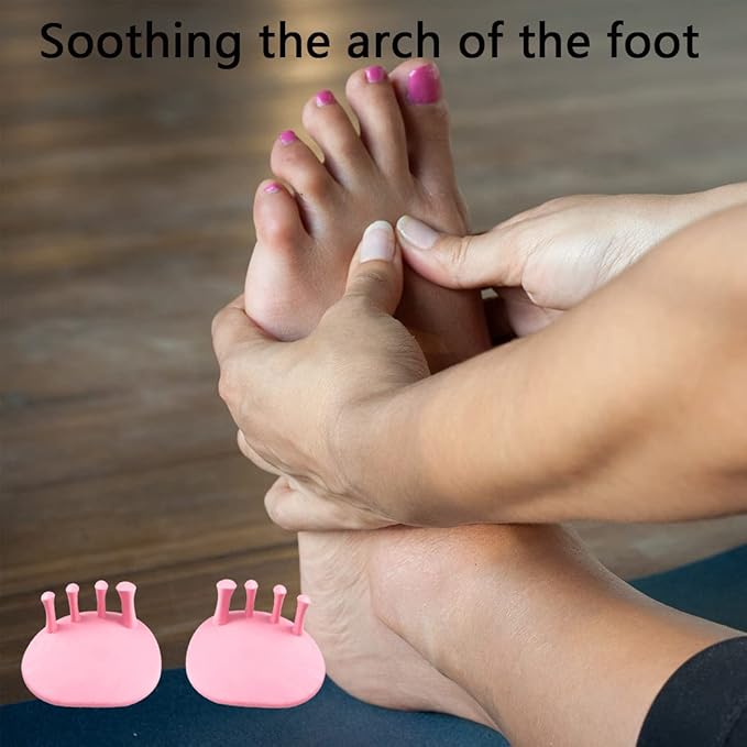Toe Separators for Overlapping Toes Women,Pink Calf Trainer Toe Separators for Women,Multifunctional Bunion Corrector Thin Leg Exerciser,Suitable for Having Plantar Fasciitis,Bunions,Other Foot Pain