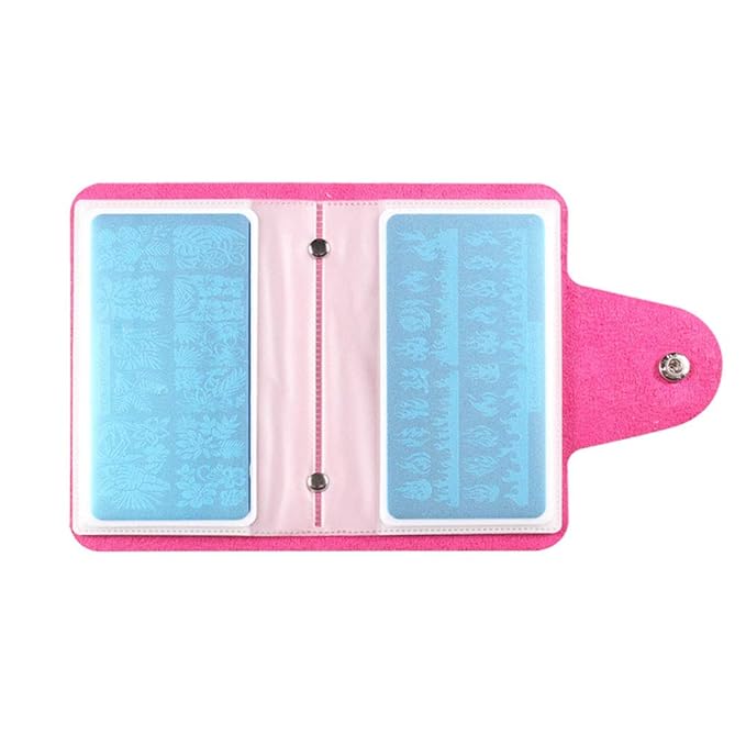 13pcs Stamping Nail Art Plates Set with 2 Stamper, 2 Scraper, Storage Bag - Leaves, Flowers, Animal Nail Plate Templates