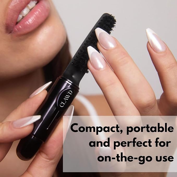 Black Nail Brush for Cleaning Fingernails & Manicure-Safe Antibacterial Hand Wash – Portable Soft Bristle Nail Scrubber with Keychain with 100ml Moisturizing Hand Soap