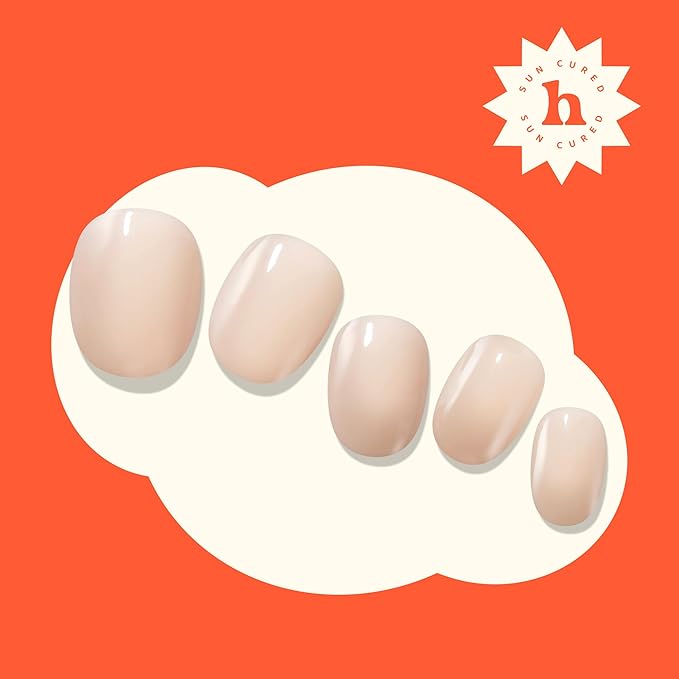 Heyhae Semi Cured Gel Nail Strips | Spring Nails No LED Lamp Needed Easy Apply & Remove | Includes 28 strips, 1 Prep Pad, 1 Nail File & 1 Wooden Stick - Hey, Clean Girl