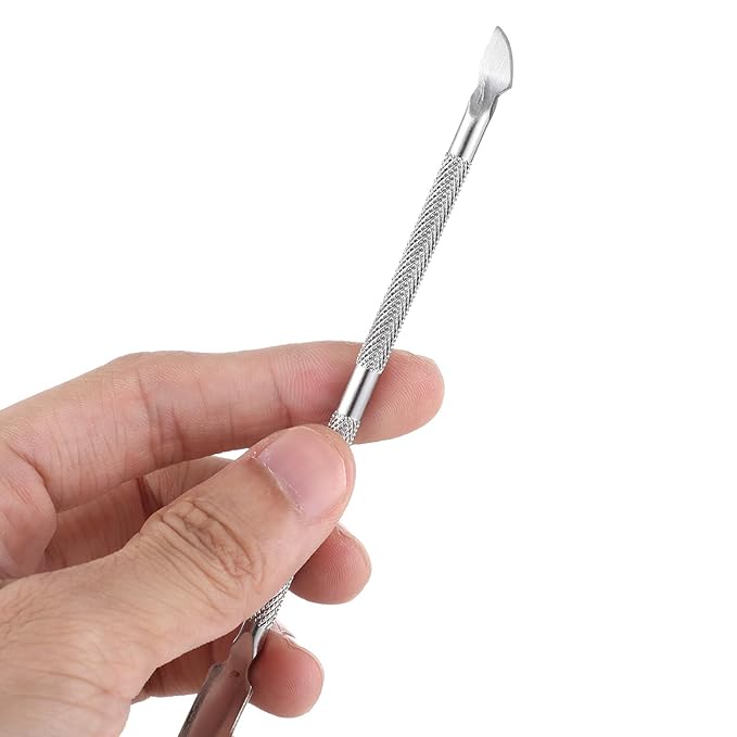 8 Pcs Nail Cuticle Pushers Professional Cuticle Peeler Scraper Stainless Gel Nail Polish Remover Durable Pedicure Manicure Tools Nails Cleaner Cuticles Care for Fingernails Toenails