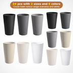 HEYCOME 24 Pcs Unbreakable Plastic Cups Set, Stackable Water Tumblers, Drinking - Image 3