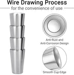 Beasea Stainless Steel Cups 15 oz, 4 Pack Large Stackable Double Wall Insulated - Image 4