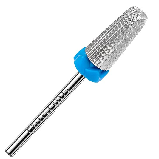 5 in 1 Nail Drill Bits, 3/32”Professional Carbide Drill Bits for Nails Multifunction Bit, Fast Remove Acrylic Hard Gel Cuticle Nail Efile Bit Manicure Pedicure,Two Way Rotate,Medium