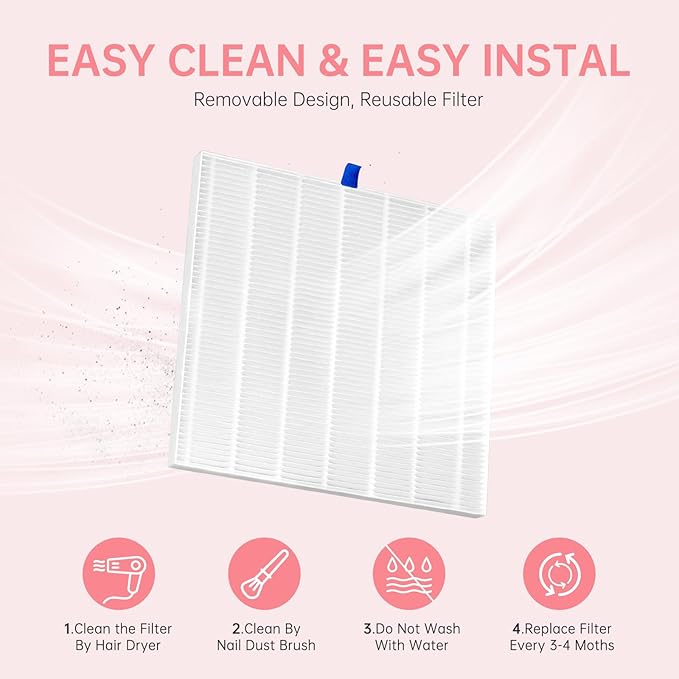 Cordless Nail Dust Collector,Brushless Turbo Fan Dust Collector Nail Tech 30pcs Cotton Filter,Rechargeable Dust Suction Machine for Acrylic Gel Polish Manicure at Salon&Home