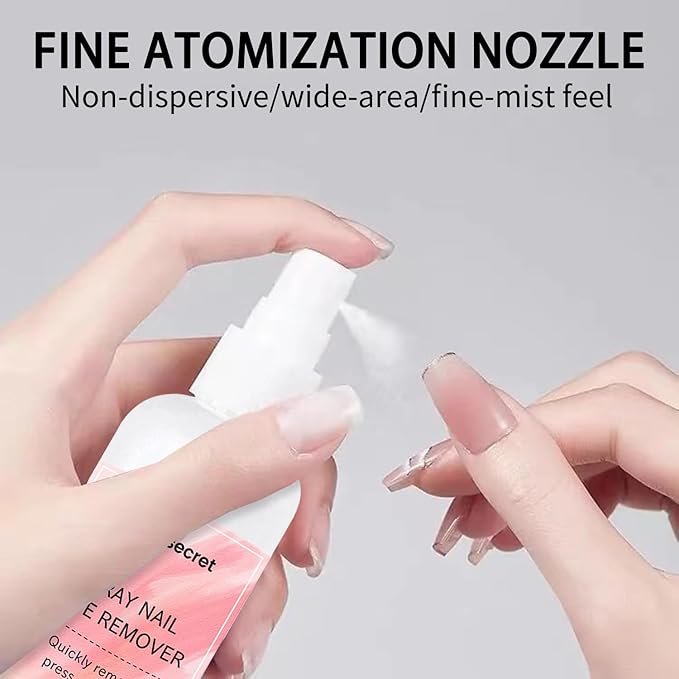 Spray Nail Glue Remover 120ml 4fl.oz, Professional for Wear Press On Nails, Easily & Quickly Remove Fake Tips, Debonder