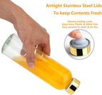 Zukro 18 oz Glass Juice Bottles - Image 3