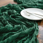 Emerald Green Cheesecloth Table Runner 10Ft 10 Pack Gauze Table Runner | Summer - Image 4