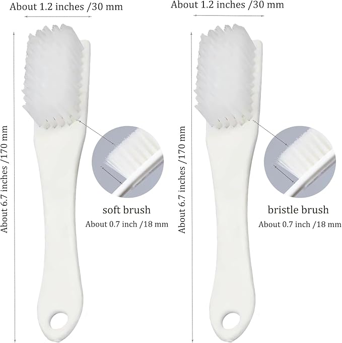 Nail Cleaning Brush,Handle Grip Nail Cleaning Brushes for Toes Fingernail,Nail Stain Removing Brush,Laundry Scrubbing Brush Shoes Cleaning Brush,4 Pieces