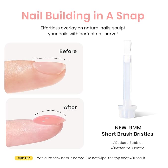 Beetles Builder Gel for Nails HEMA-Free,Pristine Grace Nude Pink 7 in 1 Strengthening Apex Building Nail Extension for Beginners DIY Salon at Home,Nude Builder Nail Gel,Fall Nails,UV & LED Lamp Needed