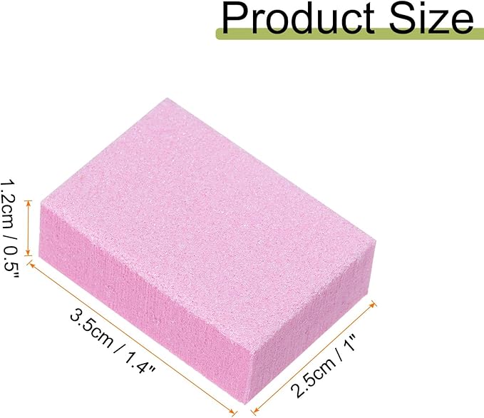 HARFINGTON 100pcs Nail Buffer Blocks 120 Grit Nail Sanding Buffing File Block Manicure Tool for Acrylic Nail Shine Polishing Buffer, Pink