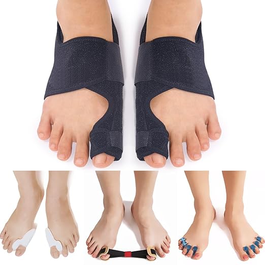 Toe Corrector Separators Bunion Splint 【2025 Updated】 Hallux Valgus Big Toes Corrector Set Bunion Brace Exercise Strap Orthopedic Kit Foot Pain Relief
