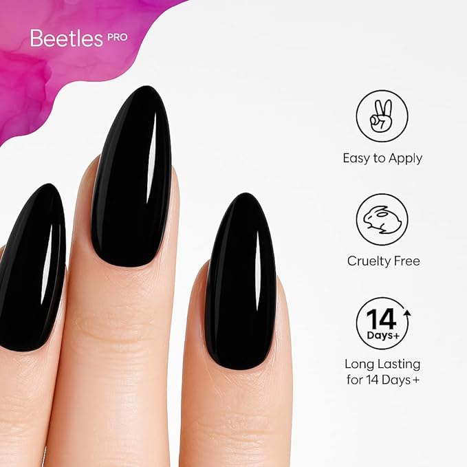 Beetles Pro Gel Top Coat– 20ml Each, High Glossy & Long-Lasting up to 28 Days – Soak-Off Non-Yellowing Strong Coverage Gel for LED/U V Lamps, Professional Salon Manicure