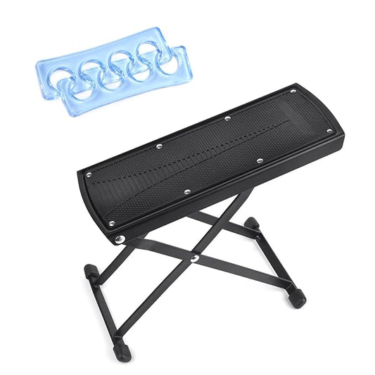 Pedicure Foot Rest Kit 6 Adjustable Heights Foot Stand for Pedicure Non-Slip Foldable Pedicure Stand for Easy at Home No More Bending or Stretching Pedicure Stool with Silicone Toe Separator